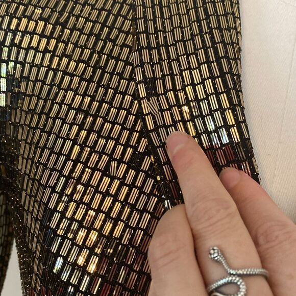 Zara Gold Metallic Sequin Blazer Dress XS - Picture 14 of 16